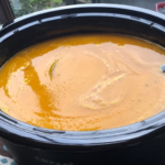 Pumpkin soup with sage butter